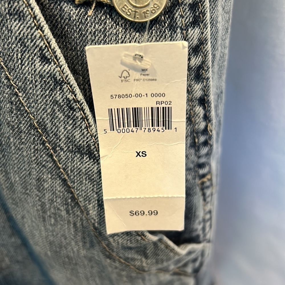 Gap Denim Bib Overalls Washed NWT - Picture 4 of 4